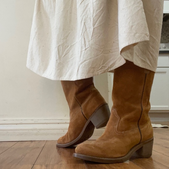 Vintage Wolverine | 1979 Harvest Wheat Suede Cowboy Western Boot 8.5 M Vibram - Picture 13 of 16